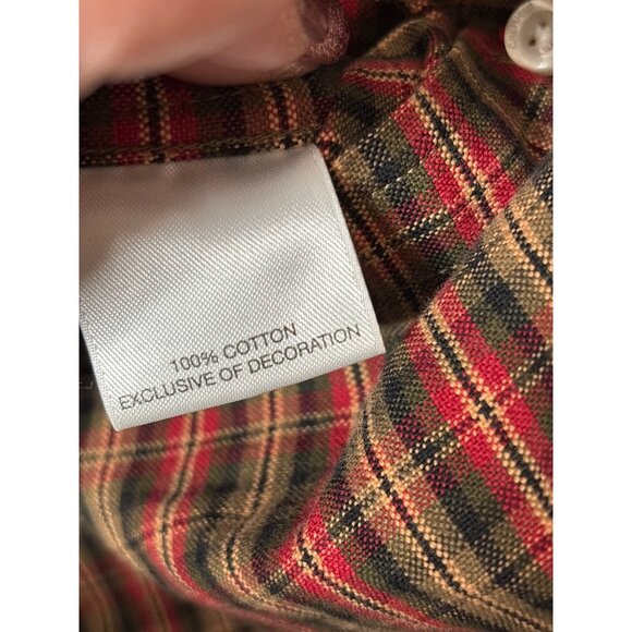 Cremeux Classics Men's Button-Up Plaid Long Sleeve Cotton Shirt Size 2XB - Picture 6 of 9